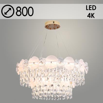 Люстра TGDXD8322-2/800+520 GD золото/прозрачный хрусталь LED 116W 4000K d800, XUAN24
