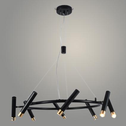 Люстра 621/8 GD+BK золото/черный 8х3W G9 d730 h1500, MOYA23