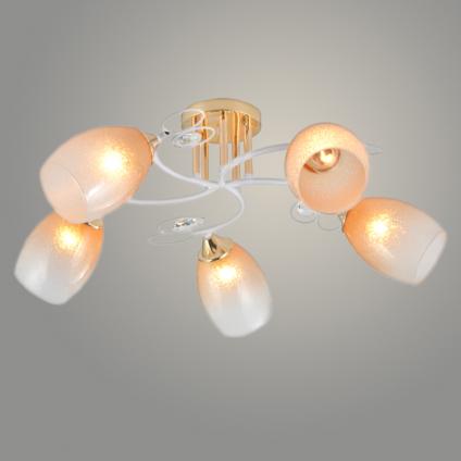 Люстра 29046/5 GD+WT золото/белый 5x40W E27 d650 h230, GNV23