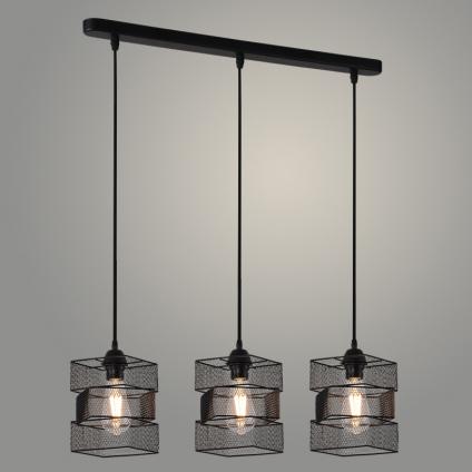 Подвес XA3214/3HT BK черный 3х60W Е27 d450 h1000, HN23
