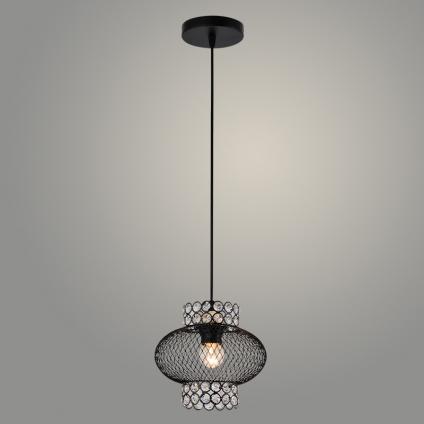 Подвес XA3203/1HQ BK черный 1х60W Е27 d200 h1000 crst, HN23