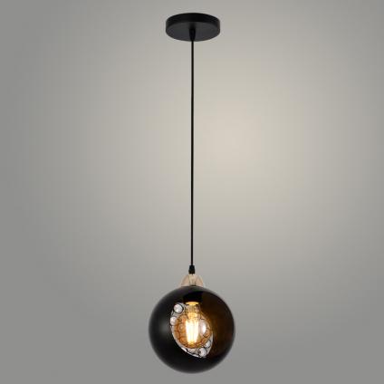 Подвес XA3230/1HQ BK+FGD черный/золото 1х60W Е27 d180 h1000 crst, HN23
