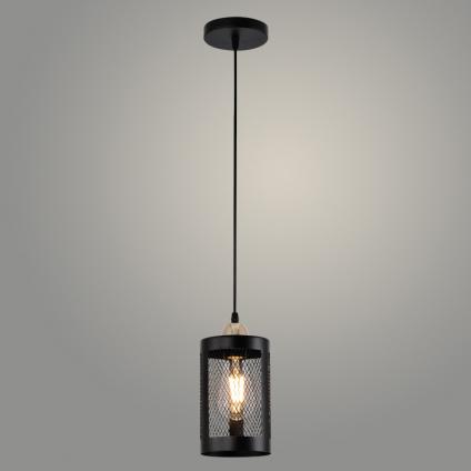 Подвес XA3224/1HQ BK+FGD черный/золото 1х60W Е27 d120 h1000, HN23
