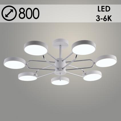 Люстра XI3263/7 WT+CR белый/хром 126W LED 3000-6000K d800 h250, HN23