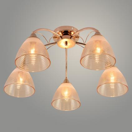 Люстра XA1577/5 FGD золото 5х60W E27 d560 h260, HN23