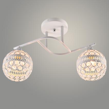 Люстра XA1585/2 WH+CR белый/хром 2х60W E27 d430 h270 crst, HN23