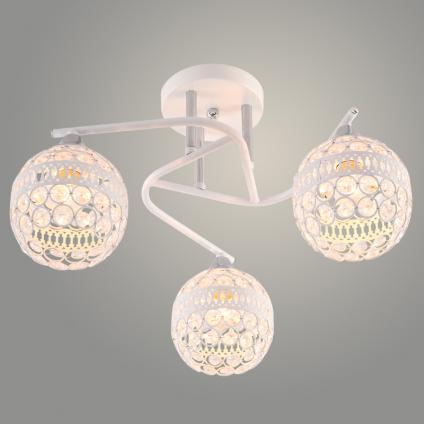 Люстра XA1585/3 WH+CR белый/хром 3х60W E27 d470 h270 crst, HN23