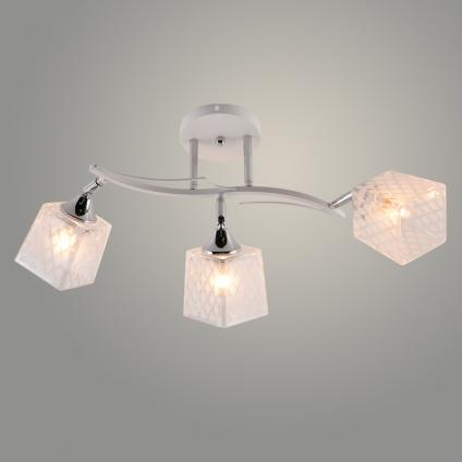 Люстра XA1594/3 WH+CR белый/хром 3х60W E27 d630 h300, HN23