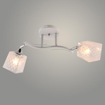 Люстра XA1594/2 WH+CR белый/хром 2х60W E27 d570 h250, HN23