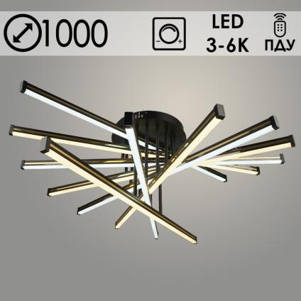 Люстра YT409/8 BK черный 8х20W LED 3000-6000K ПДУ диммер d1000, QH24