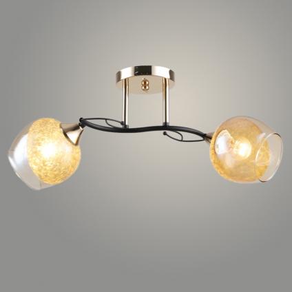 Люстра A4314/2 BK+FGD черный/золото 2x60W E27 d520 h220, QH24