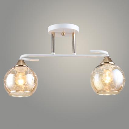 Люстра A4341/2 WT+FGD белый/золото 2x60W E27 d450 h250, QH24