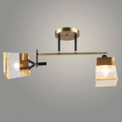 Люстра A4351/2 COP+BK медь/черный 2x60W E27 d520 h260, QH24