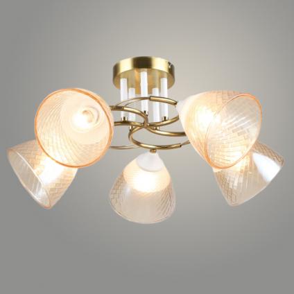 Люстра K2245/5 COP+WT медь/белый 5x60W E27 d500 h240, QH24
