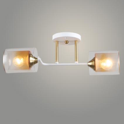 Люстра K2252/2 WT+COP белый/медь 2x60W E27 d450 h170, QH24