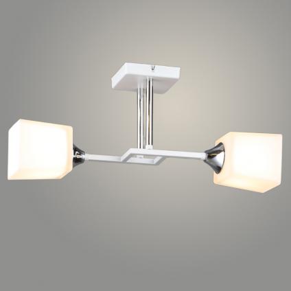 Люстра N6399/2 WT+CR белый/хром 2x60W E27 d455 h195, QH24