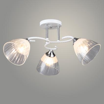Люстра N6415/3 WT+CR белый/хром 3x60W E27 d540 h240, QH24