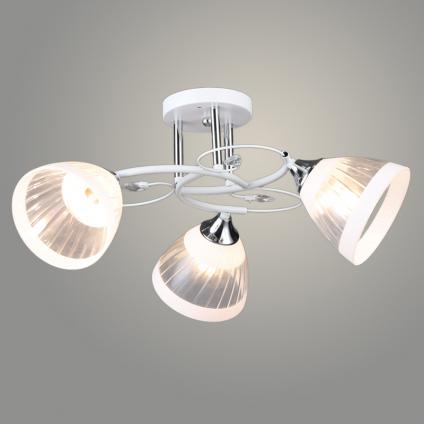 Люстра N6433/3 WT+CR белый/хром 3x60W E27 d540 h240, QH24
