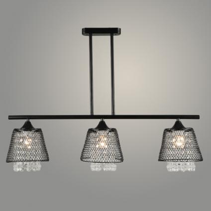 Люстра N5736/3 BK черный 3x60W E27 d715 h525 crst, QH24