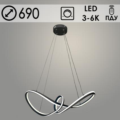 Люстра DK06382/2 PR BK черный 172W LED 3000K-6000K d690 ПДУ(ИК) диммер, HN24