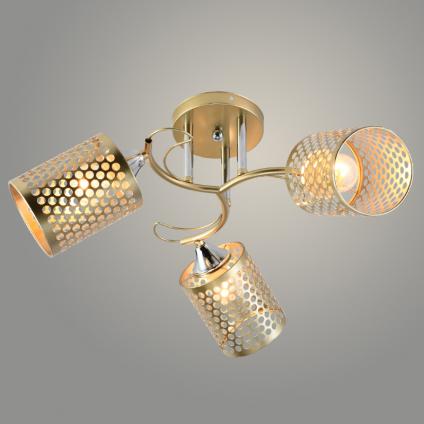 Люстра XA1322B/3 MATT GOLD+CR золото/хром 3х60W E27 d520 h250, HN24