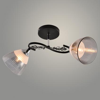 Люстра XA1601B/2 BK+CR черный/хром 2х60W E27 d490 h250, HN24