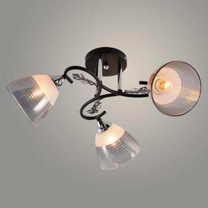 Люстра XA1601B/3 BK+CR черный/хром 3х60W E27 d530 h250, HN24