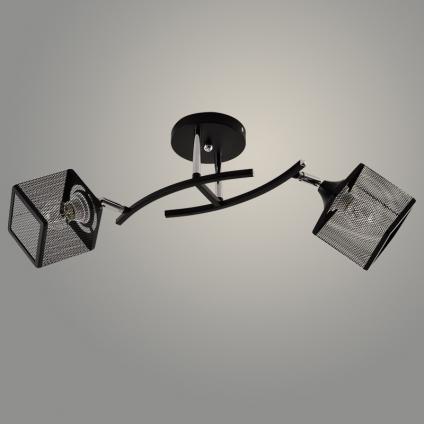 Люстра XA1593B/2 BK+CR черный/хром 2х60W E27 d600 h250, HN24