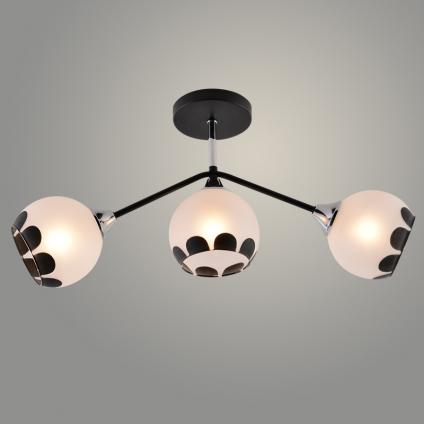 Люстра XA1535B/3 BK+CR черный/хром 3х60W E27 d575 h275, HN24