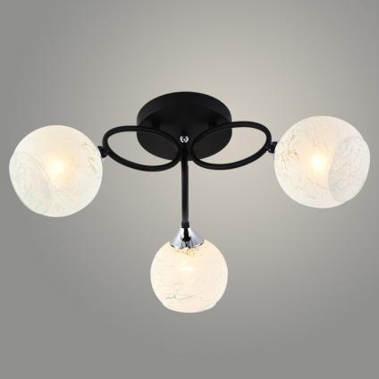 Люстра XA1331B/3 BK+CR черный/хром 3х60W E27 d560 h230, HN24