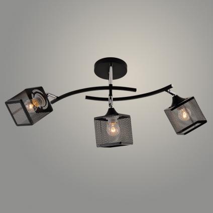 Люстра XA1593B/3 BK+CR черный/хром 3х60W E27 d690 h300, HN24