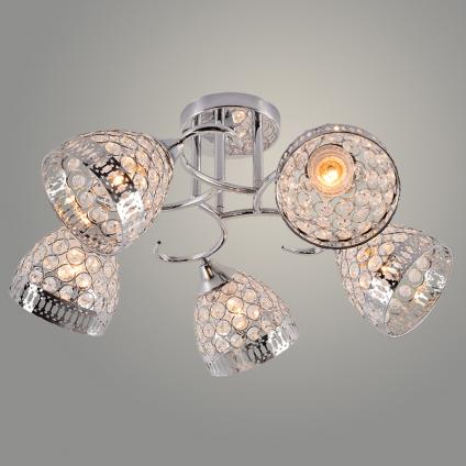 Люстра XA1602B/5 CR хром 5х60W E27 d580 h250 crst, HN24