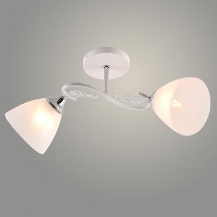 Люстра XA1601/2 WH+CR белый/хром 2х60W E27 d490 h250, HN24