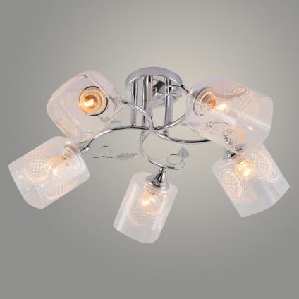 Люстра XA1519/5 CR хром 5х60W E27 d590 h250, HN24