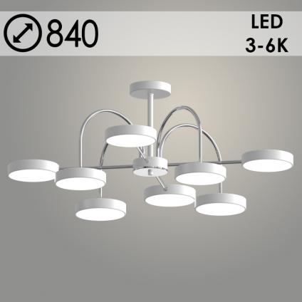 Люстра XI3249/8 WT+CR белый/хром 144W LED 3000-6000K d840 h330, HN23