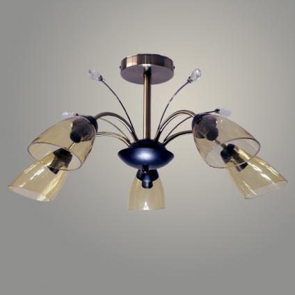 Люстра SH1208/5 AB+BK бронза/черный 5х40W E14 d600, SHGN20 У1