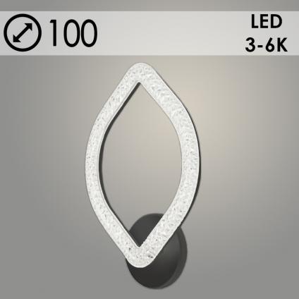 Бра 2182/1W BK черный 30W LED 3000-6000K h100, SSH24