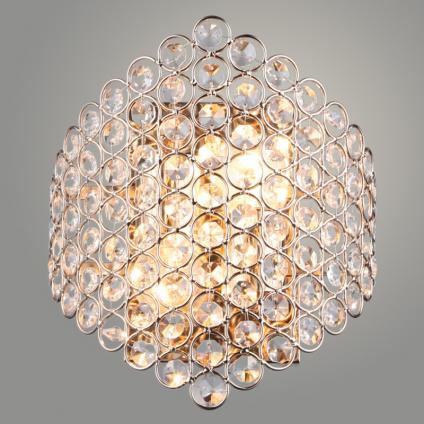 Бра E2571/2W FGD золото/хрусталь 2х60W E27 h220, QH24