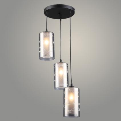 Подвес N6552/3HQ BK черный 3х60W E27 d300 h800, QH24