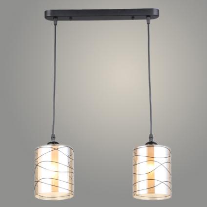 Подвес N6550/2HT BK черный 2х60W E27 d440 h800, QH24