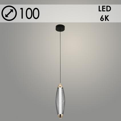 Подвес 2669/1HQ FGD+BK золото/черный 1x8W LED 6000К d100 h1000, GNV24