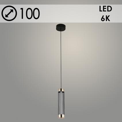 Подвес 2666/1HQ FGD+BK золото/черный 1x8W LED 6000К d100 h1000, GNV24