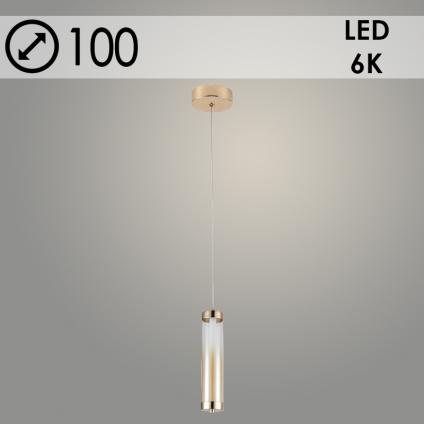 Подвес 2663/1HQ FGD+AM золото 1x8W LED 6000К d100 h1000, GNV24