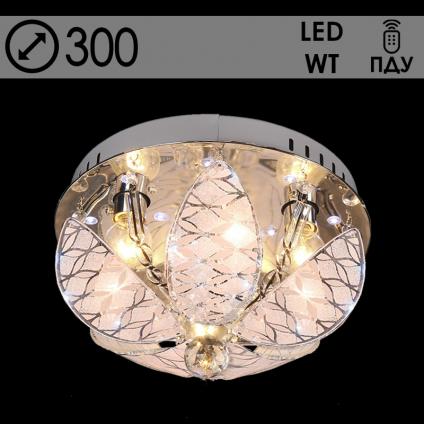 Люстра 55576/300 CR хром 3х40W E14 LED-WT ПДУ d300 h210, 24
