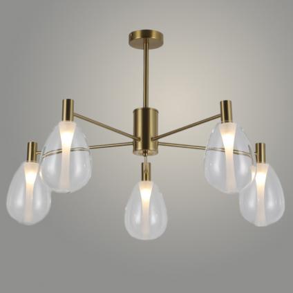 Люстра MDG40593/5 BRASS латунь 5х20W G9 d750 h600, 24