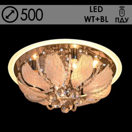 Люстра 55790/500 CR хром 5х40W E14 LED-WT+BLUE ПДУ d500 h250, 24